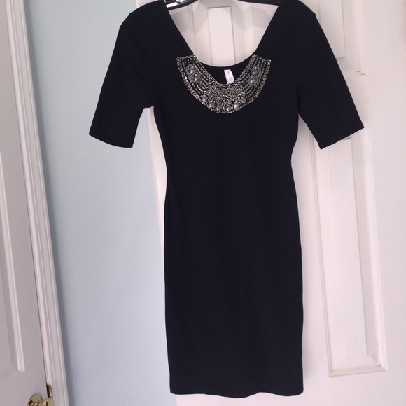 Black Form Fitting Xhilaration Dress - Picture 1 of 6
